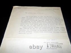 WW2 German Kriegsmarine SIGNED DEATH LETTER DR OTTO TARNOW SIMFEROPOL