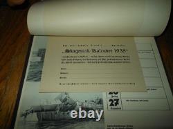 WW2 German Kriegsmarine Skagerrak Kalender 1937 DESK CALENDAR COMPLETE