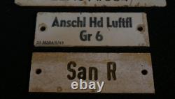 WW2 German Kriegsmarine System ID Plaques Set of Three 1943 Buoyancy Depth Gauge