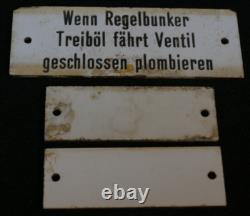WW2 German Kriegsmarine System ID Plaques Set of Three 1943 Buoyancy Depth Gauge