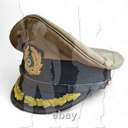 WW2 German Kriegsmarine Tropical Visor Cap Hat Captain Embroidered Visor Cap
