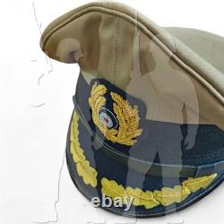 WW2 German Kriegsmarine Tropical Visor Cap Hat Captain Embroidered Visor Cap
