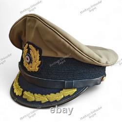WW2 German Kriegsmarine Tropical Visor Hat/Cap Captain Embroidered Visor Cap