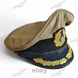 WW2 German Kriegsmarine Tropical Visor Hat/Cap Captain Embroidered Visor Cap