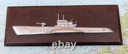 WW2 German Kriegsmarine U-Boat Submarine Half Hull Relief Plaque #1