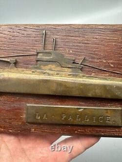 WW2 German Kriegsmarine U-Boat Wooden Plaque La Palice (La Rochelle) KM