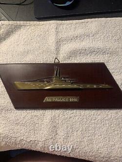 WW2 German Kriegsmarine U-Boat wooden Plaque LaPallice (La Rochelle)KM