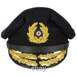 WW2 German Kriegsmarine Visor Cap Admiral Replica Uniform Hat Military Surplus