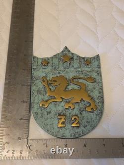WW2 German Kriegsmarine Z2 Destroyer Coat of Arms Bronze Ships Plaque 5 3/4 X 4