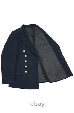 WW2 German Kriegsmarine officer navy blue Gabardine Reefer tunic jacket S