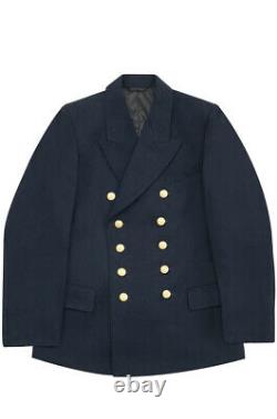WW2 German Kriegsmarine officer navy blue wool Reefer tunic jacket L