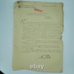 WW2 German Kriegsmarine officer training letter acceptance conditions document