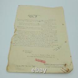 WW2 German Kriegsmarine officer training letter acceptance conditions document