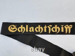 WW2 German Navy Kriegsmarine Battleship Scharnhorst Cap Tally Ribbon