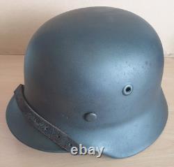 WW2 German Navy (Kriegsmarine) Matelot's M. 40 Steel Helmet Found in Cherbourg
