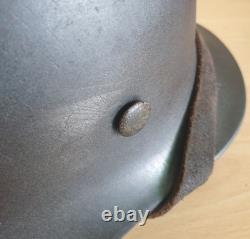 WW2 German Navy (Kriegsmarine) Matelot's M. 40 Steel Helmet Found in Cherbourg