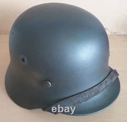 WW2 German Navy (Kriegsmarine) Matelot's M. 40 Steel Helmet Found in Cherbourg