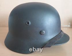 WW2 German Navy (Kriegsmarine) Matelot's M. 40 Steel Helmet Found in Cherbourg