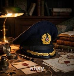 WW2 German Navy Kriegsmarine Officer Visor Cap Field Grade Historical Repro MTO