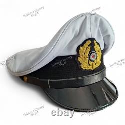 WW2 German Navy Kriegsmarine U-Boat Officer Visor Cap Junior Officer Hat Repro