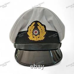 WW2 German Navy Kriegsmarine U-Boat Officer Visor Cap Junior Officer Hat Repro