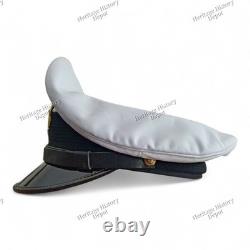 WW2 German Navy Kriegsmarine U-Boat Officer Visor Cap Junior Officer Hat Repro