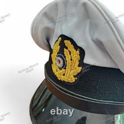 WW2 German Navy Kriegsmarine U-Boat Officer Visor Cap Junior Officer Hat Repro