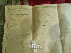 WW2 German Navy Kriegsmarine U Boot Nautical chart Mozambique Port Natal