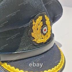 WW2 German Navy U-Boat Kriegsmarine Blue visor cap Junior Officer Handmade Repro