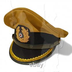 WW2 German Navy U-Boat Kriegsmarine Tropical visor cap Junior Officer Hat Repro