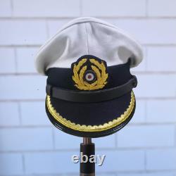 WW2 German Navy UBoat Kriegsmarine white visor cap Junior Officer Handmade Repro