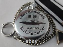 WW2 German U-boat 1. Th Flotille U-58 U-BOOT Kriegsmarine 1939-1945 Pocket watch