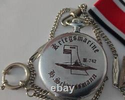 WW2 German U-boat 6. Th Flotille U-742 U-BOOT Kriegsmarine 1941-42 Pocket watch