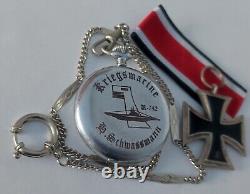 WW2 German U-boat 6. Th Flotille U-742 U-BOOT Kriegsmarine 1941-42 Pocket watch