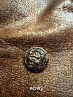 WW2 German U-boat leather jacket Kriegsmarine BROWN Horsehide ISSUED M 38/40