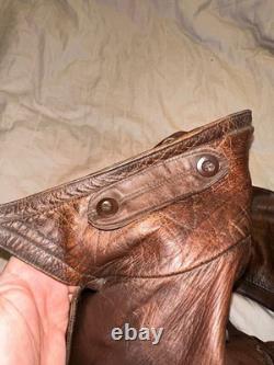 WW2 German U-boat leather jacket Kriegsmarine BROWN Horsehide ISSUED M 38/40
