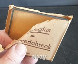 WW2 German Wehrmacht Replacement Glass for a Panzerschrek RP54 Found in Normandy