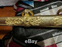 WW2 German navel kriegsmarine deluxe scabbed and ornate dagger. RARE! $! $
