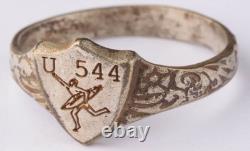WW2 German ring U544 Man with U-boat naval submarine U-Boot Kriegsmarine Navy WW
