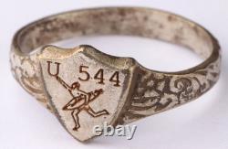 WW2 German ring U544 Man with U-boat naval submarine U-Boot Kriegsmarine Navy WW