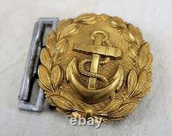 WW2 German war brocade dress belt buckle Kriegsmarine Officer WWI US Navy estate