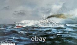 WW2 Kriegsmarine German Naval art print Battleship Tirpitz Tromso Fjord Ltd ed