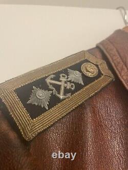 WW2 Kriegsmarine U Boat German Leather Jacket Coat