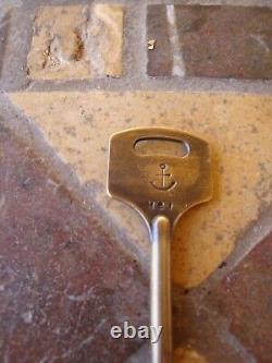 WW2 Navy German Reich Kriegsmarine Vault =Tresor barrel skeleton brass key