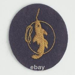 WW2 Original German Kriegsmarine Sawfish badge small battle units embroidered