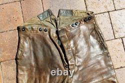 WW2 Original German Kriegsmarine leather trousers, good leather