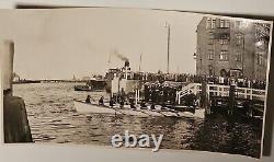 WW2 Original Photo German Navy VIP ADMIRAL Departing by Row Boat Kriegsmarine