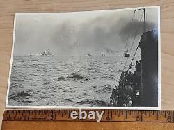 WW2 Photo 6 German Navy Battleships Heavy Cruisers At Sea Convoy Kriegsmarine