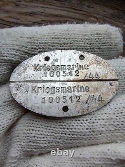 WW2 RARE Kriegsmarine German Wermacht ID DOG TAG (Kriegsmarine 100512 / 44)