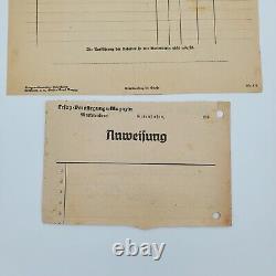 WW2 WWII Original German Kriegsmarine Navy Yard Gotenhafen port ship paperwork